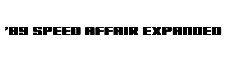 '89 Speed Affair Expanded  Frei Schriftart Herunterladen
