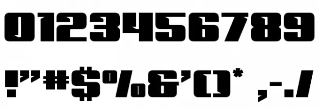 '89 Speed Affair Expanded Font OTHER CHARS
