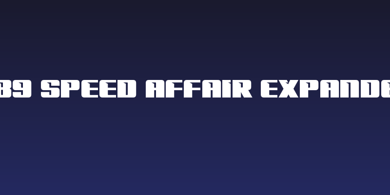 '89 Speed Affair Expanded Social Header