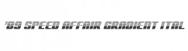 '89 Speed Affair Gradient Ital  Frei Schriftart Herunterladen