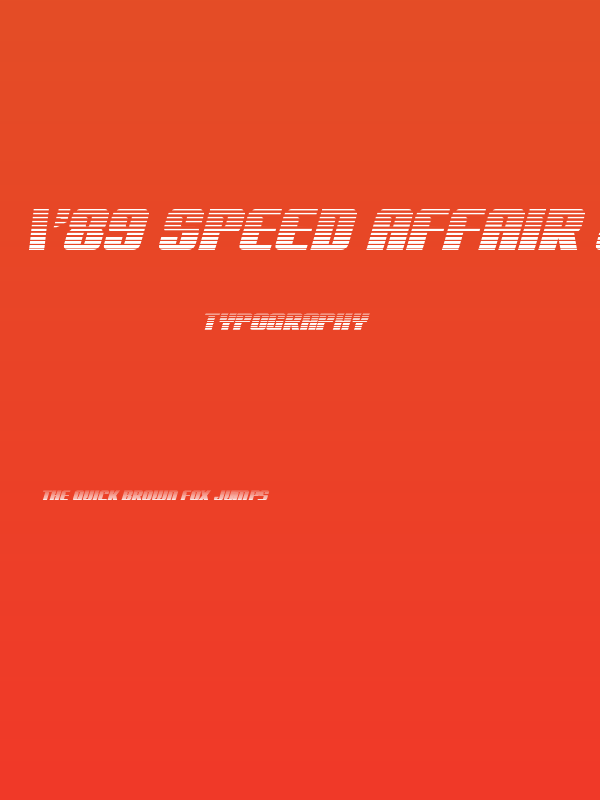 '89 Speed Affair Gradient Ital Poster