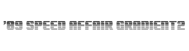'89 Speed Affair Gradient2  les polices de caractères gratuit tlcharger