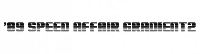 '89 Speed Affair Gradient2  Fuentes Gratis Descargar
