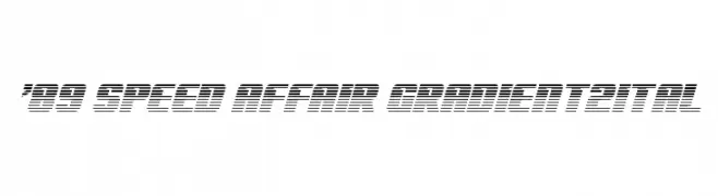 '89 Speed Affair Gradient2Ital  Frei Schriftart Herunterladen