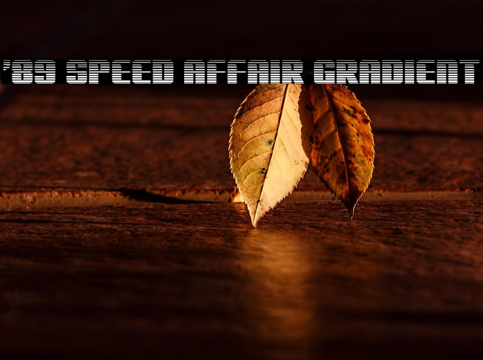 '89 Speed Affair Gradient Example 2