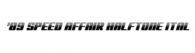 '89 Speed Affair Halftone Ital  Fuentes Gratis Descargar
