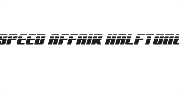 '89 Speed Affair Halftone Ital Logo