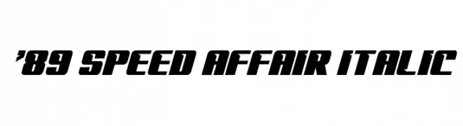 '89 Speed Affair Italic  Fuentes Gratis Descargar