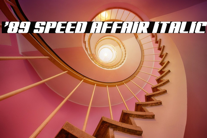 '89 Speed Affair Italic Example 1