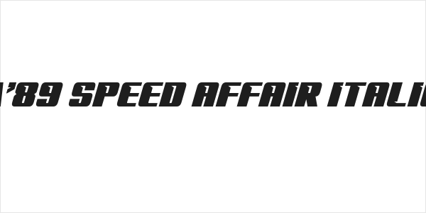 '89 Speed Affair Italic Logo