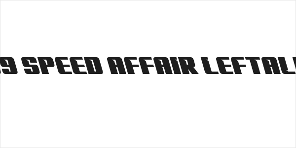 '89 Speed Affair Leftalic Logo