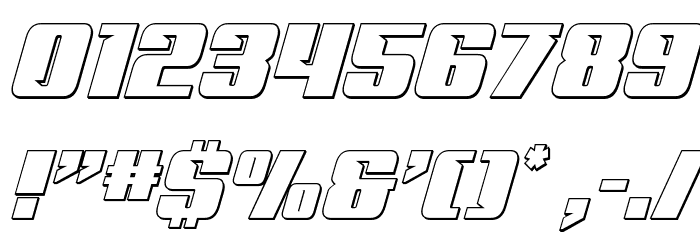 '89 Speed Affair Outline Ital Font OTHER CHARS