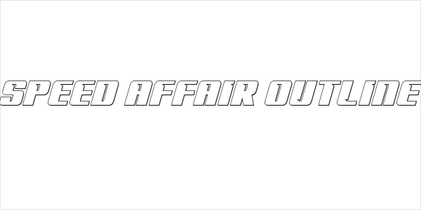 '89 Speed Affair Outline Ital Logo