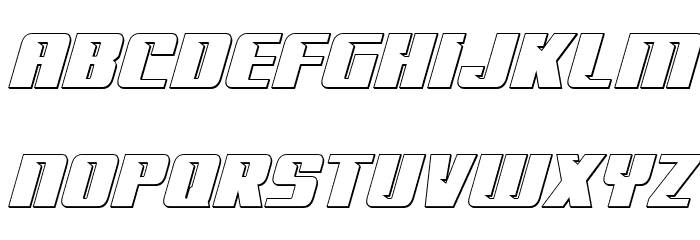 '89 Speed Affair Outline Ital Font LOWERCASE