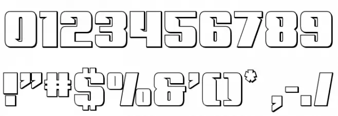 '89 Speed Affair Outline Font OTHER CHARS