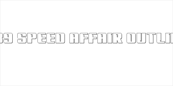 '89 Speed Affair Outline Logo