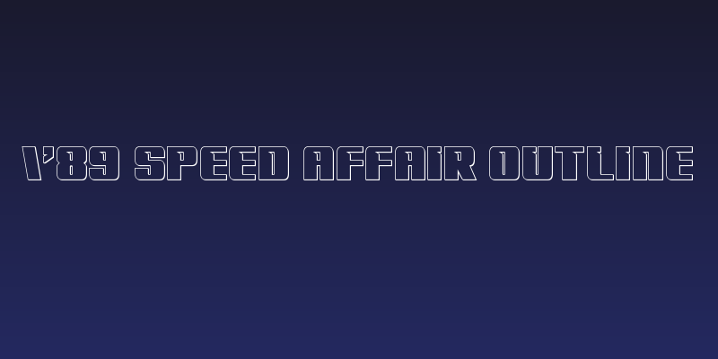 '89 Speed Affair Outline Social Header
