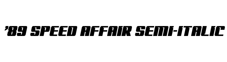 '89 Speed Affair Semi-Italic  font caratteri gratis