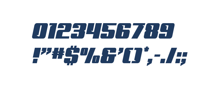 '89 Speed Affair Semi-Italic Other Characters