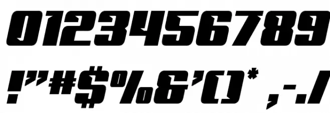 '89 Speed Affair Semi-Italic Font OTHER CHARS