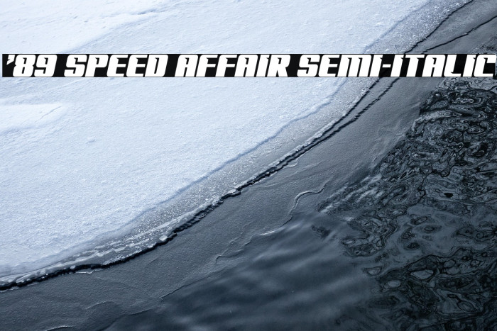 '89 Speed Affair Semi-Italic Example 2