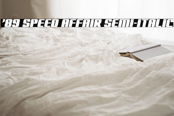 '89 Speed Affair Semi-Italic Example 3