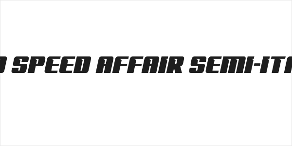 '89 Speed Affair Semi-Italic Logo