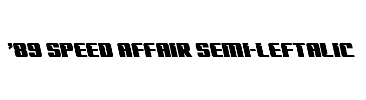 '89 Speed Affair Semi-Leftalic  لخطوط تنزيل