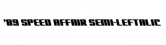 '89 Speed Affair Semi-Leftalic  Fuentes Gratis Descargar