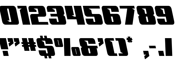 '89 Speed Affair Semi-Leftalic Font OTHER CHARS