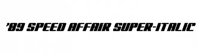 '89 Speed Affair Super-Italic  Fuentes Gratis Descargar