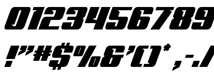 '89 Speed Affair Super-Italic Font OTHER CHARS