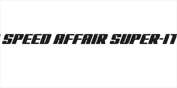 '89 Speed Affair Super-Italic Logo