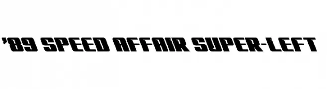'89 Speed Affair Super-Left  Fuentes Gratis Descargar