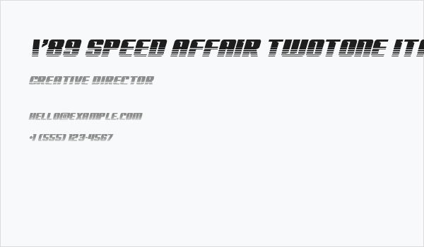 '89 Speed Affair Twotone Ital Business Card