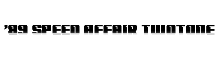 '89 Speed Affair Twotone  les polices de caractères gratuit tlcharger