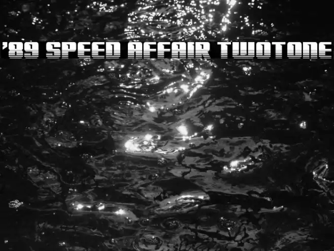 '89 Speed Affair Twotone Font examples