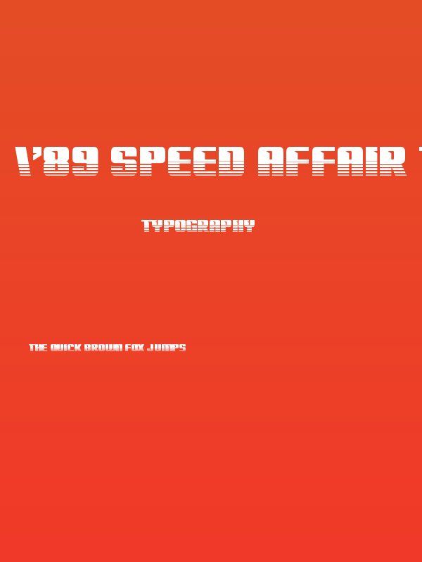 '89 Speed Affair Twotone Poster