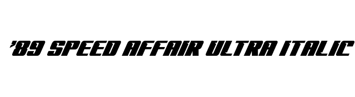 '89 Speed Affair Ultra Italic  フリーフォントのダウンロード