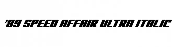 '89 Speed Affair Ultra Italic  Fuentes Gratis Descargar