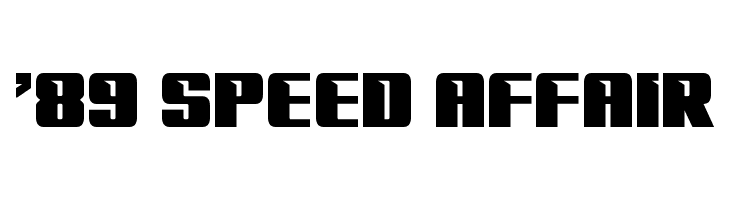 '89 Speed Affair  Descarca Fonturi Gratis