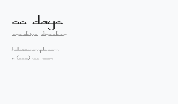 90 Days Business Card