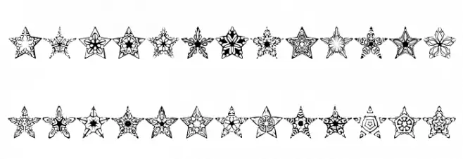 90 Stars BRK Schriftart Groß
