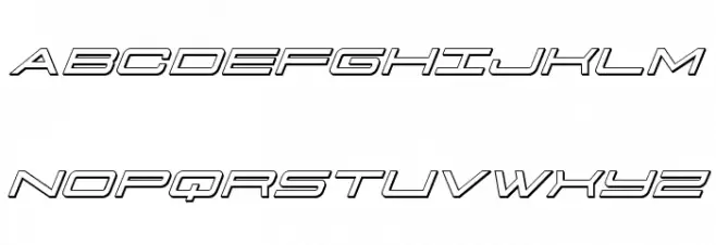 911 Porscha 3D Italic Caratteri MAIUSCOLE