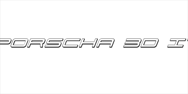 911 Porscha 3D Italic Logo