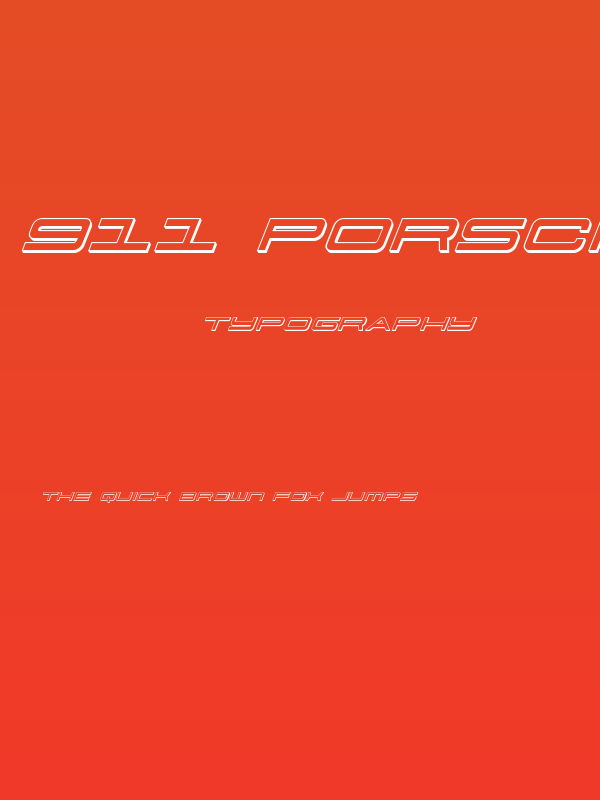 911 Porscha 3D Italic Poster