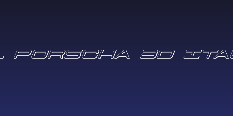 911 Porscha 3D Italic Social Header