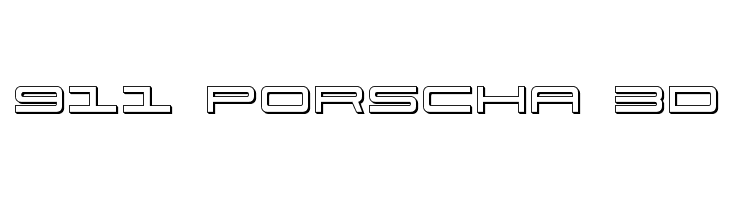911 Porscha 3D  font caratteri gratis