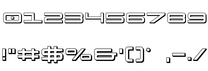 911 Porscha 3D Font OTHER CHARS