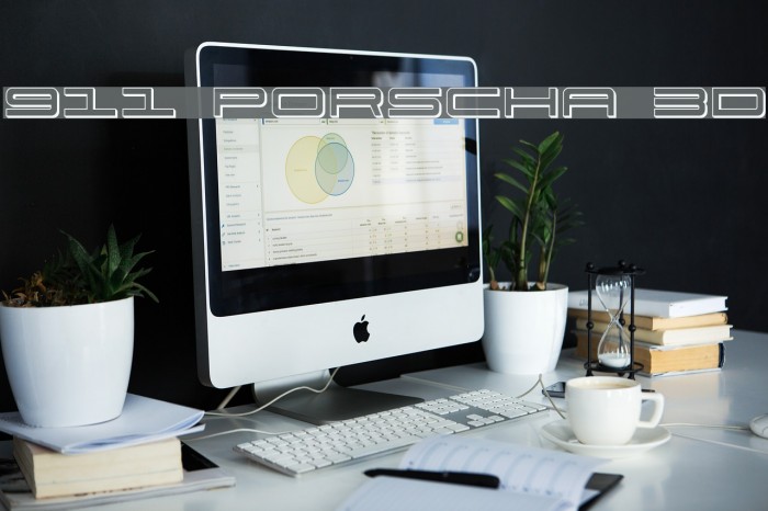 911 Porscha 3D Font examples